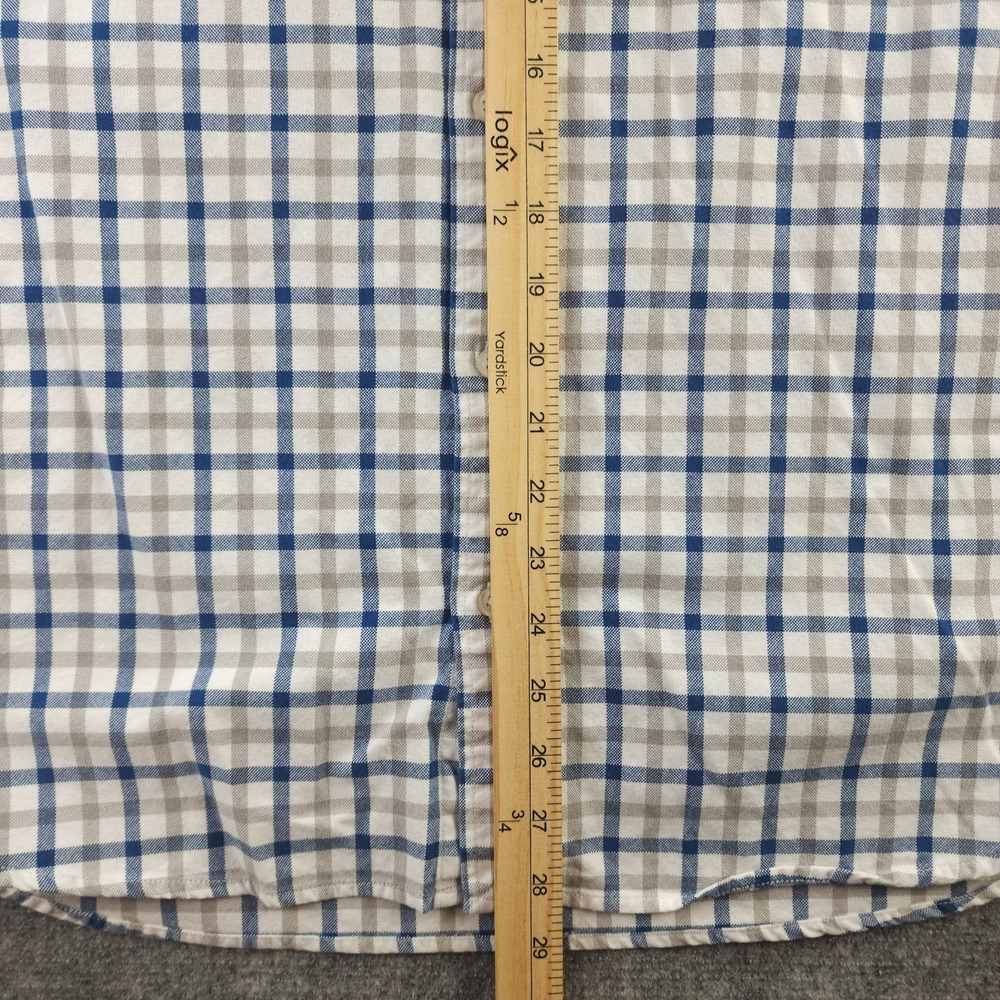 Bonobos Shirt Mens Medium Blue‎ Gray Check Long Sleeve Button Down Cotton Pocket - Picture 6 of 9